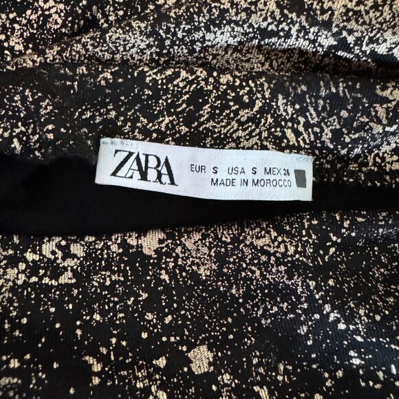 ZARA Metallic High Neck Bodysuit – Gold/Black – Size S – New - Picture 8 of 10